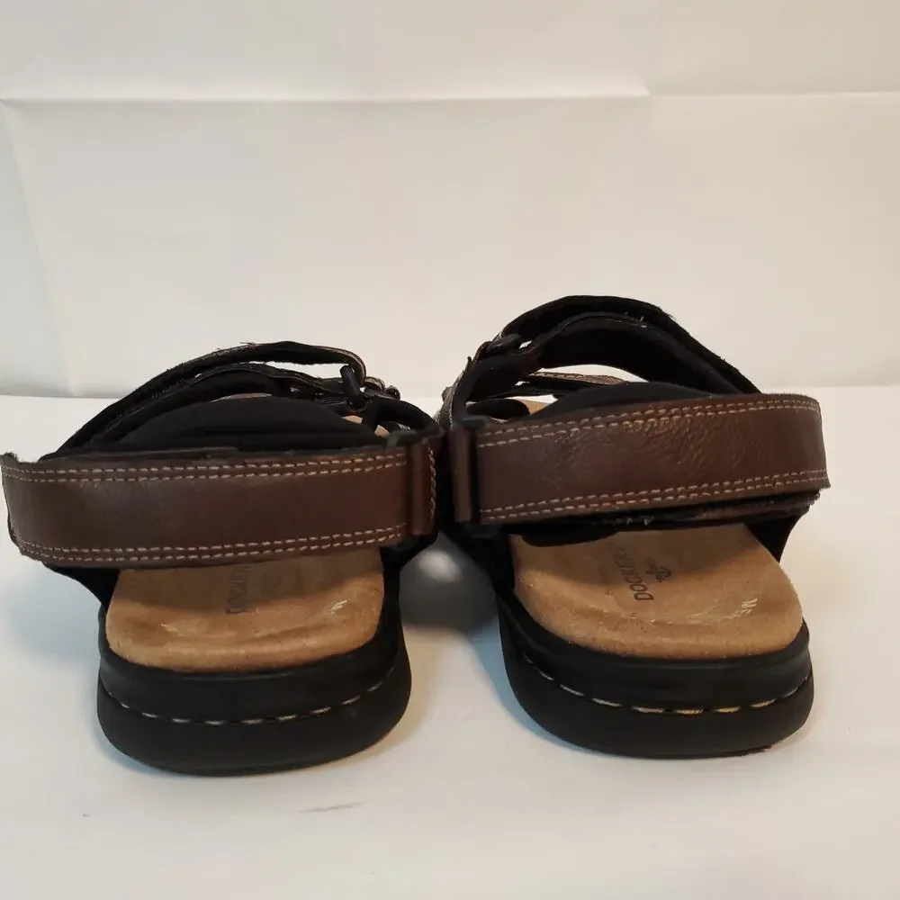 Dockers Mens Brown Newpage River Sandals Shoes SZ 10M Faux Leather Strappy